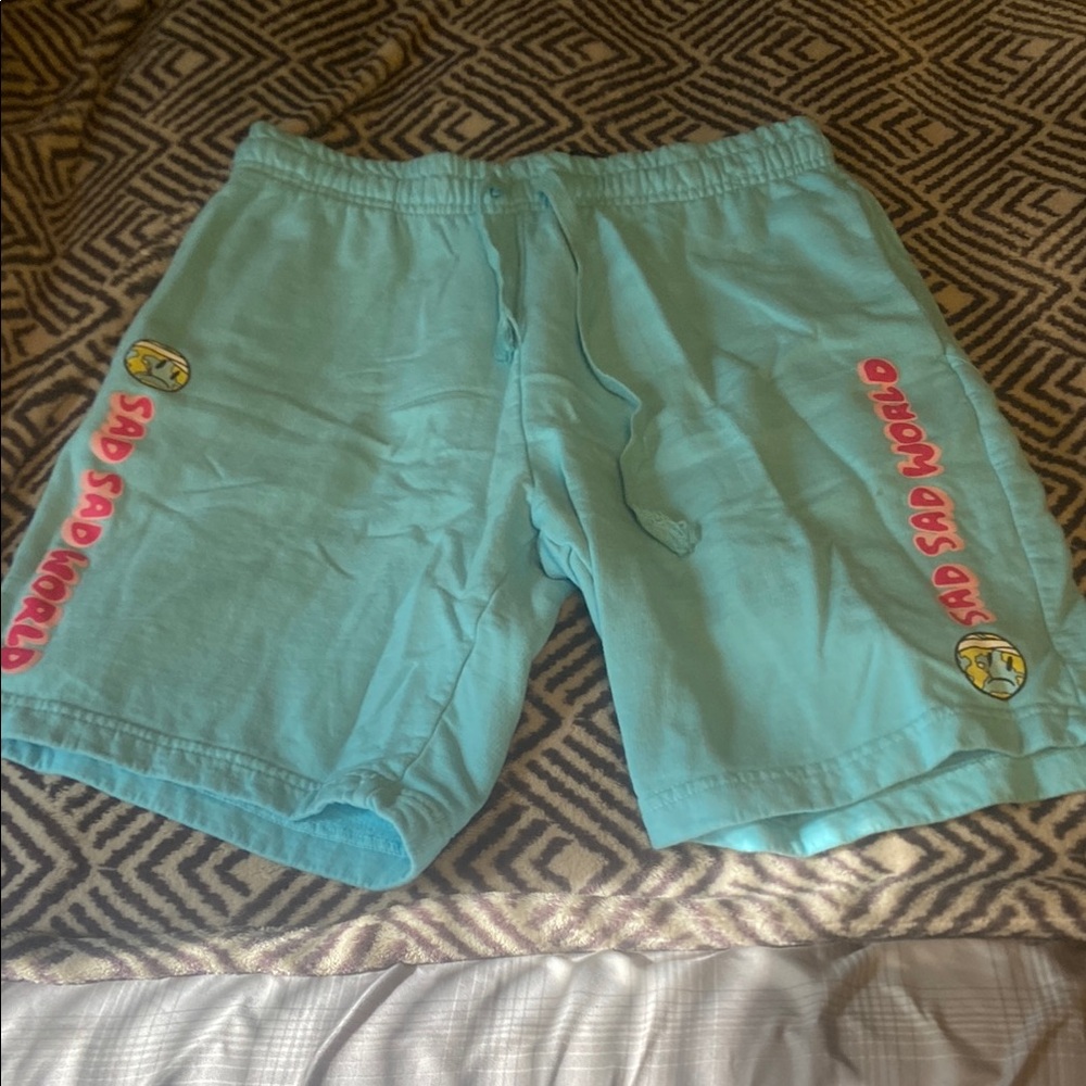 Blue Sporty Elastic Waist Swim Shorts